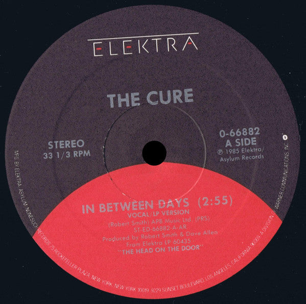 The Cure : In Between Days (12", Single, Red)