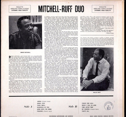 The Mitchell-Ruff Duo - Appearing Nightly vinyl record, LP (Mint (M)) | Lulo Records