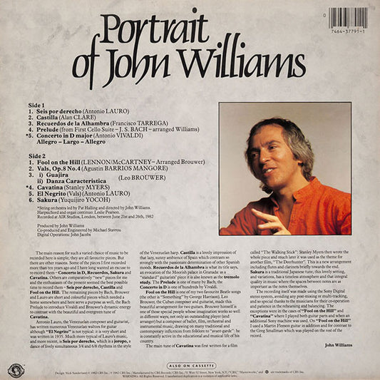 John Williams - Portrait Of John Williams vinyl record, LP (Near Mint (NM or M-)) | Lulo Records