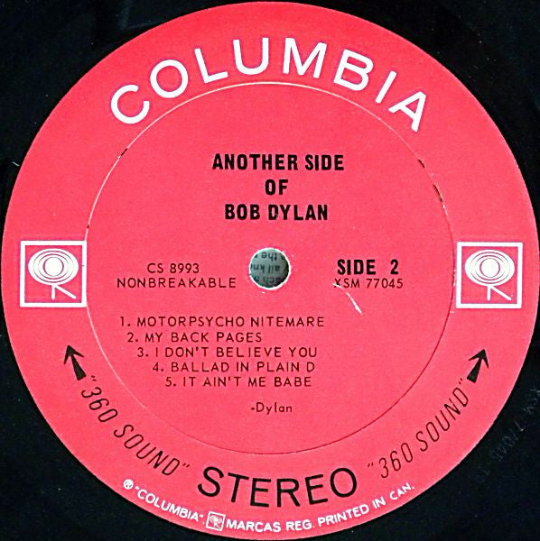 Bob Dylan : Another Side Of Bob Dylan (LP, Album)