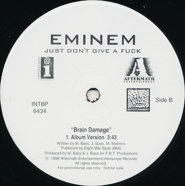 Eminem : Just Don't Give A Fuck (12", Single, Promo)