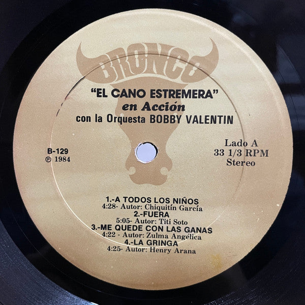 Cano Estremera Con La Orquesta De Bobby Valentín* : En Acción (LP, Album)