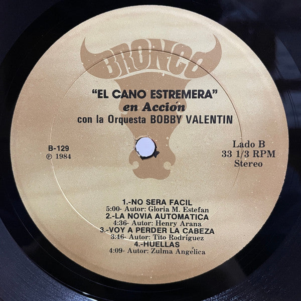 Cano Estremera Con La Orquesta De Bobby Valentín* : En Acción (LP, Album)