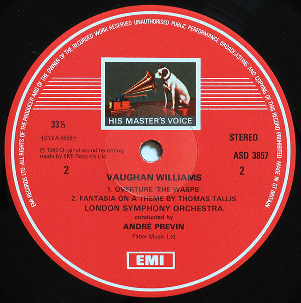 Sir Edward Elgar, Ralph Vaughan Williams, André Previn, London Symphony Orchestra : 'Enigma' Variations / Fantasia On A Theme Of Thomas Tallis / Overture To 'The Wasps' (LP,   F)