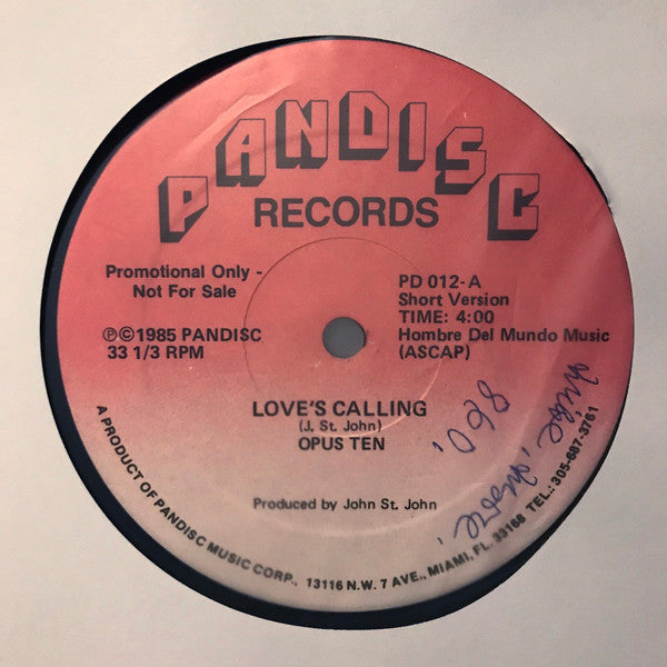 Opus 10 : Love's Calling (12", Promo)