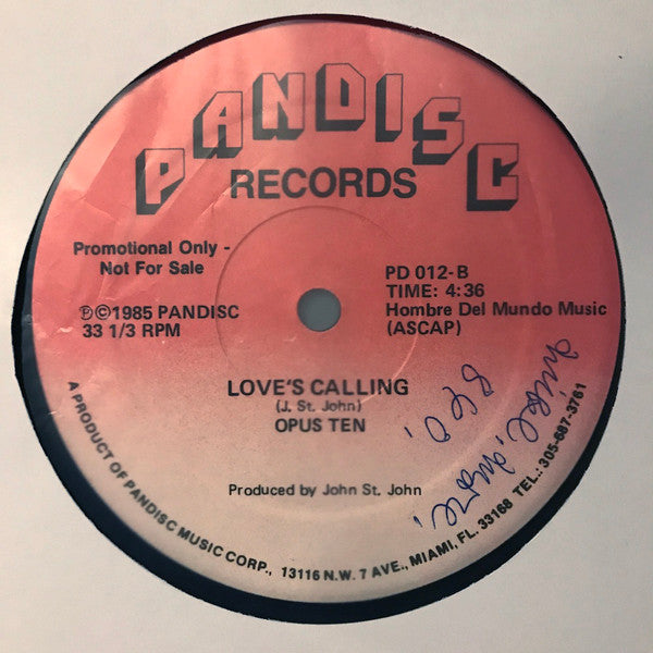 Opus 10 : Love's Calling (12", Promo)