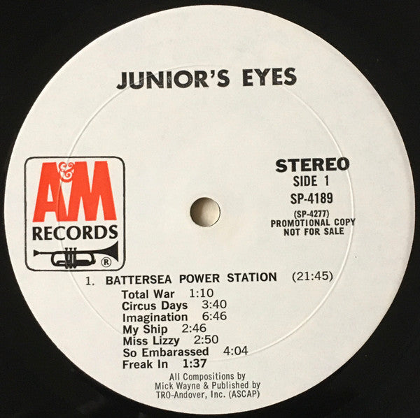 Junior's Eyes : Battersea Power Station (LP, Album, Promo, Mon)