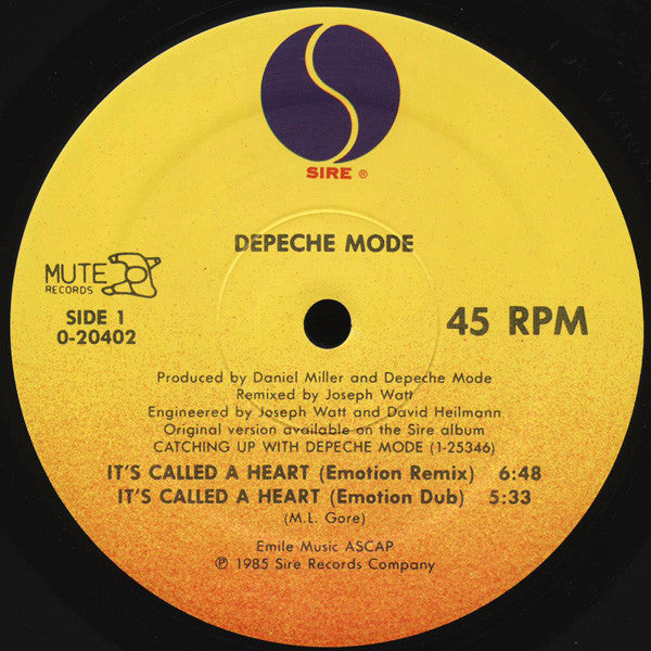 Depeche Mode : It's Called A Heart (12", Maxi, S/Edition)