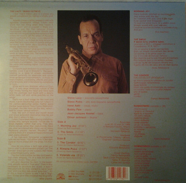 The Steve Lacy Sextet : The Condor (LP, Album)