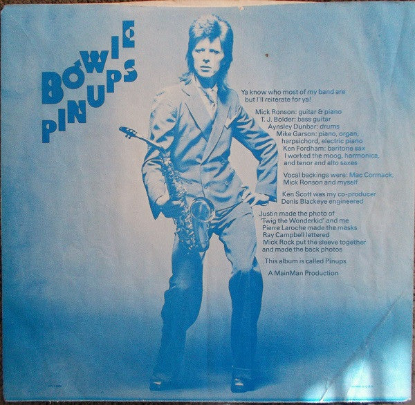 David Bowie : Pinups (LP, Album, M/Print, Ind)