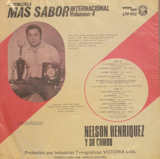 Nelson Henriquez Y Su Combo : Mas Sabor Internacional Volumen 4 (LP, Album)