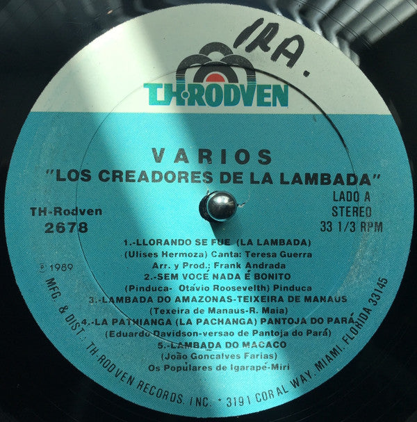 Various : Los Creadores De La Lambada (LP, Comp)