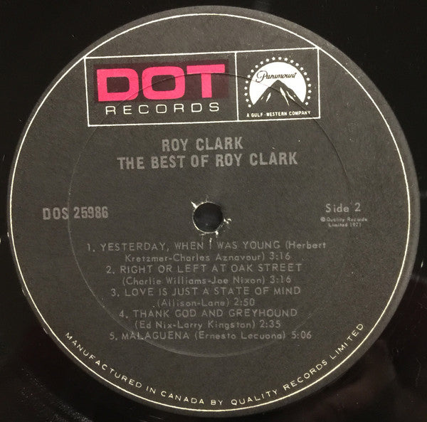 Roy Clark : The Best Of Roy Clark (LP, Comp)
