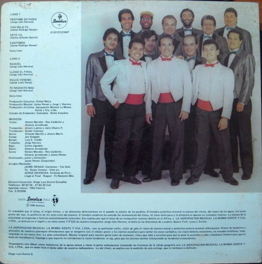 Agrupación Musical la Misma Gente & Cía. Ltda.* : Sencillamente Genial... Perfume De París (LP, Album)