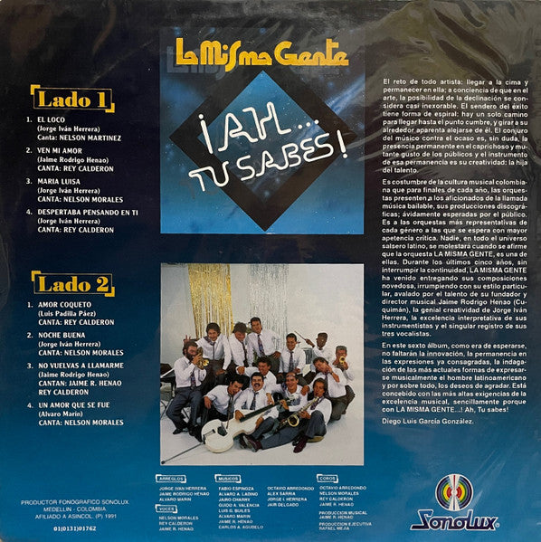 La Misma Gente : El Loco ¡Ah... Tú Sabes! (LP, Album)