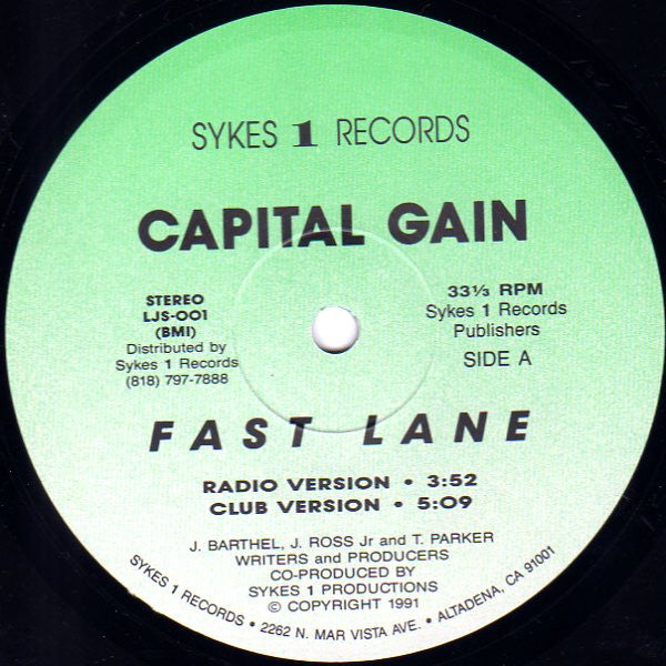 Capital Gain : Fast Lane (12")
