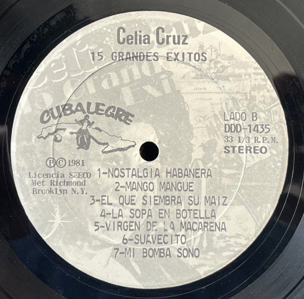 Celia Cruz : 15 Grandes Exitos (LP, Comp)