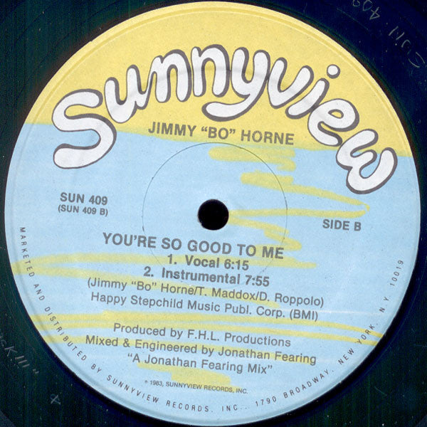 Jimmy "Bo" Horne : You're So Good To Me (12")