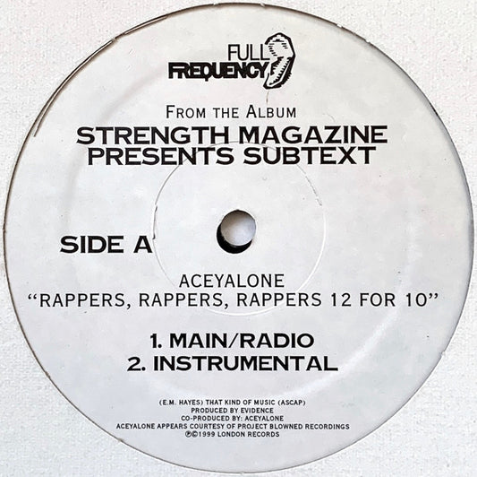 Aceyalone / Dilated Peoples : Rappers, Rappers, Rappers 12 For 10 / Strength (12")