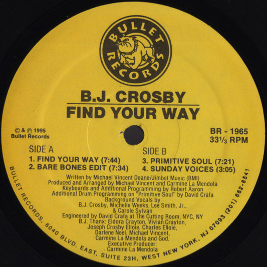 BJ Crosby : Find Your Way (12")