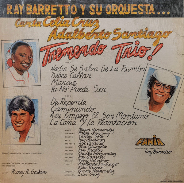 Celia*, Ray* & Adalberto* / Ray Barretto Y Su Orquesta* : Tremendo Trio! (LP, Album)