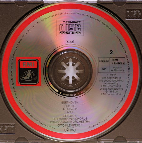 Ludwig van Beethoven - Otto Klemperer, Christa Ludwig, Jon Vickers, Gottlob Frick, Walter Berry, Philharmonia Chorus, Philharmonia Orchestra : Fidelio (2xCD, RM)