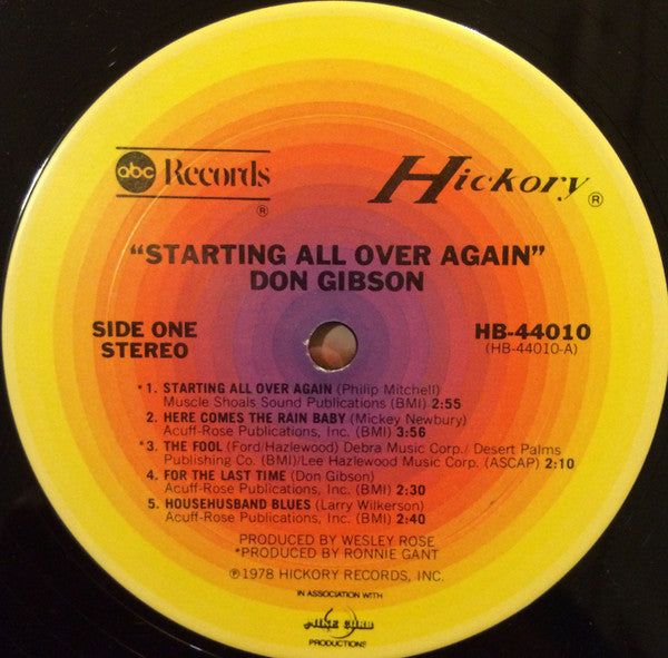 Don Gibson : Starting All Over Again (LP)