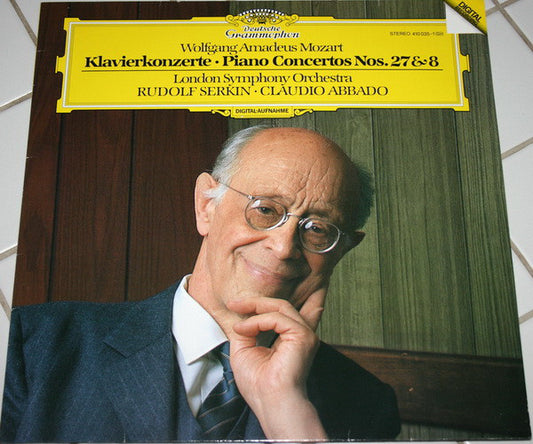 Wolfgang Amadeus Mozart  -  Rudolf Serkin, London Symphony Orchestra & Claudio Abbado : Klavierkonzerte = Piano Concertos Nos. 27 & 8 (LP)