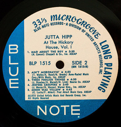 Jutta Hipp : At The Hickory House Volume 1 (LP, Album, Mono, RE)