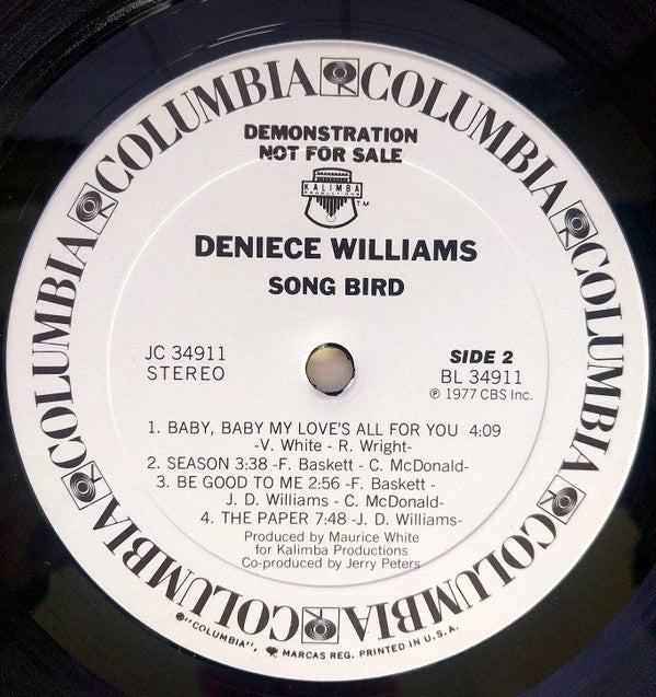 Deniece Williams : Song Bird (LP, Promo, San)