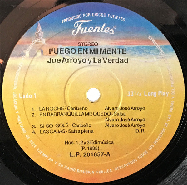 Joe Arroyo Y La Verdad : Fuego En Mi Mente (LP, Album)