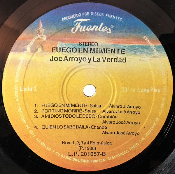 Joe Arroyo Y La Verdad : Fuego En Mi Mente (LP, Album)
