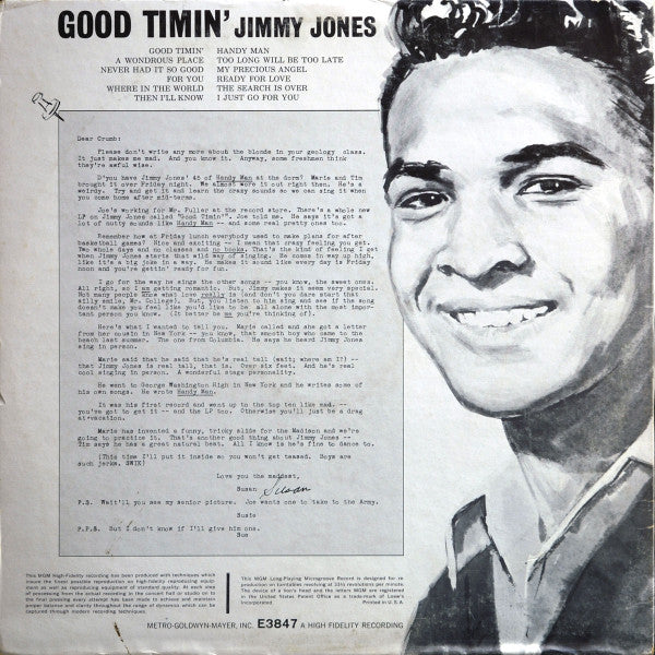 Jimmy Jones : Good Timin' (LP, Album, Mono)