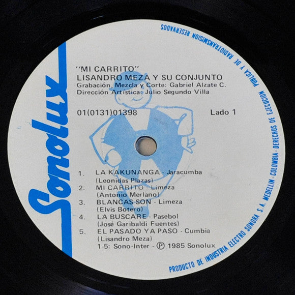 Lisandro Meza Y Su Conjunto : Mi Carrito (LP, Album)