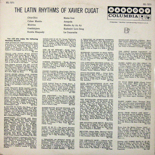 Xavier Cugat - The Latin Rhythms Of Xavier Cugat vinyl record, LP (Near Mint (NM or M-)) | Lulo Records