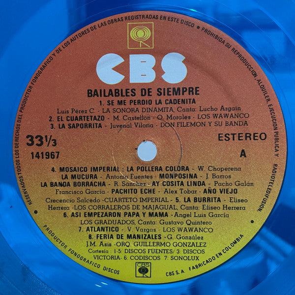 Various : Bailables De Siempre - Versiones Originales (LP, Comp, Vin)