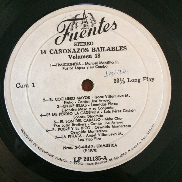 Various : 14 Cañonazos Bailables Vol. 18 (LP, Comp)