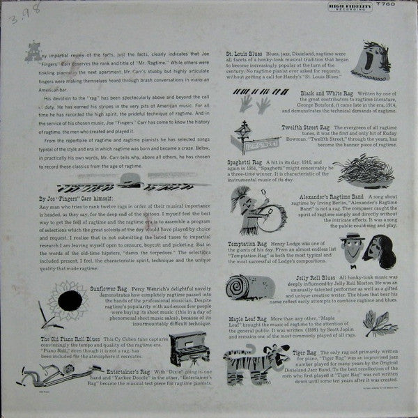 Joe "Fingers" Carr : Mister Ragtime (LP, Mono)