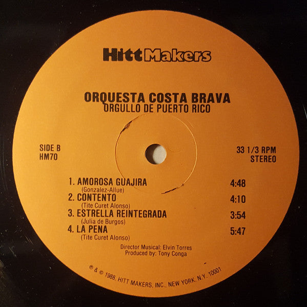 Costa Brava : Orgullo De Puerto Rico (LP, Album)