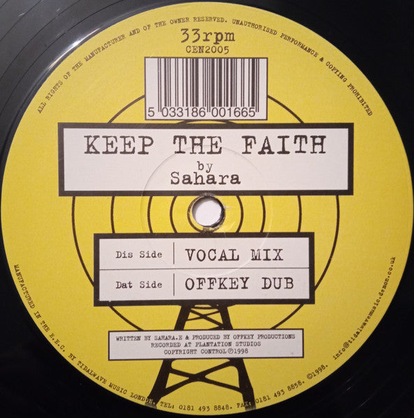 Sahara (3) : Keep The Faith (12")
