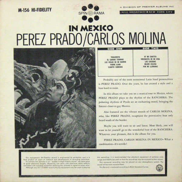 Perez Prado  /  Carlos Molina : In Mexico (LP, Album, Mono)