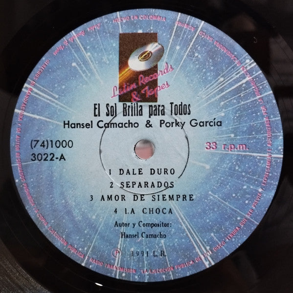 Hansel Camacho & Porky García : El Sol Brilla Para Todos (LP)