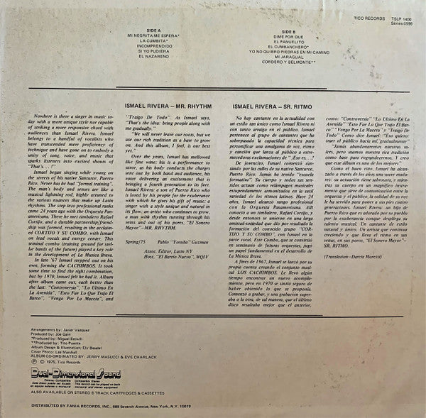 Ismael Rivera : Eclipse Total (LP, Album, Comp, Gat)