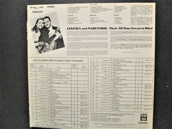 Les Paul & Mary Ford : Their All-Time Greatest Hits! (3xLP, Album, Comp + Box)