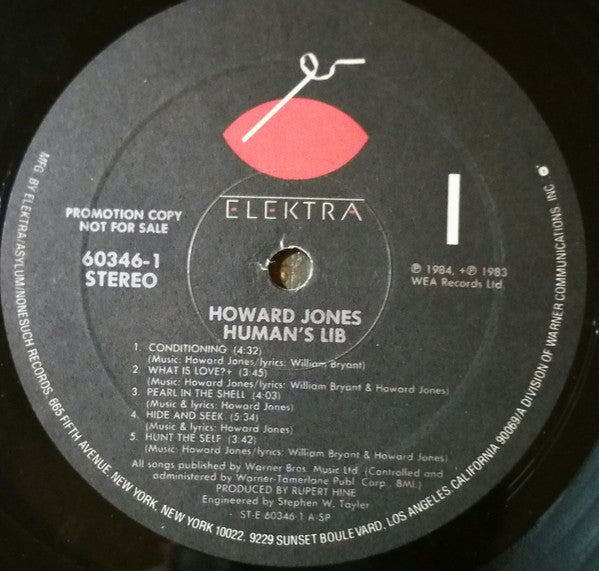 Howard Jones : Human's Lib (LP, Album, Promo, Pro)