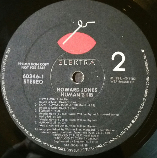 Howard Jones : Human's Lib (LP, Album, Promo, Pro)