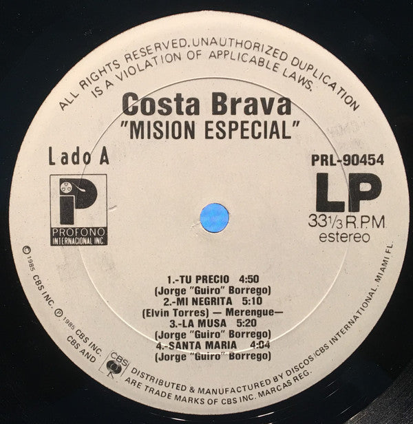 Costa Brava : Misión Especial (LP, Album)