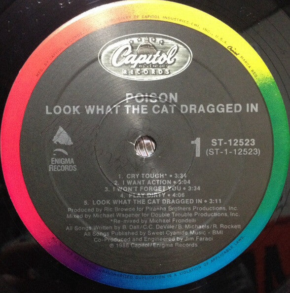 Poison (3) : Look What The Cat Dragged In (LP, Album, All)