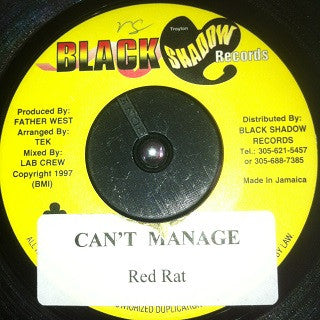Red Rat : Can't Manage (7")