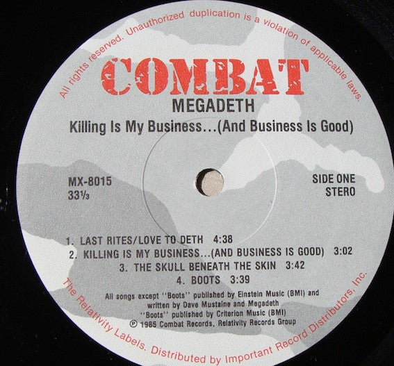 Megadeth : Killing Is My Business... And Business Is Good! (LP, Album, RE, Lig)